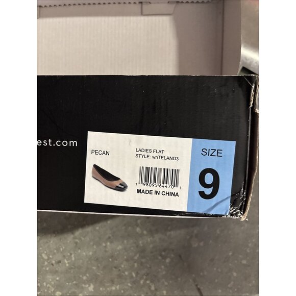 Nine West Ireland Two Tone Slip On Cap Toe Ballet Flats - Picture 6 of 7